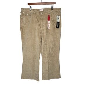 New Zana Di Woman’s Corduroy Pants Tan Size 24 Short BNWT